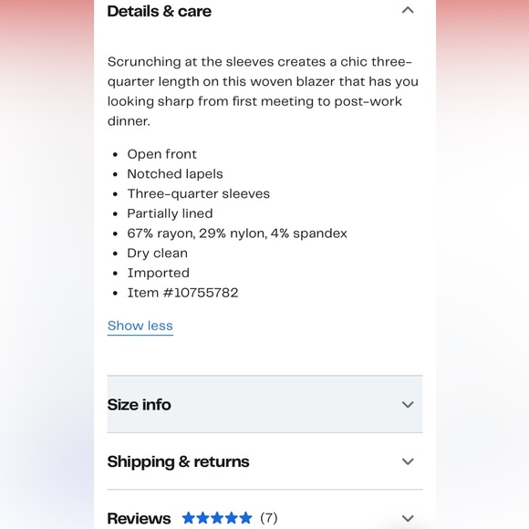 Amanda & Chelsea Ponte 3/4 Ruched Sleeve Blazer In Black - Picture 4 of 8